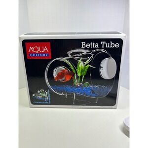 Aqua Culture Betta Tube Stackable Connectable Fish Tank Habitat Clear